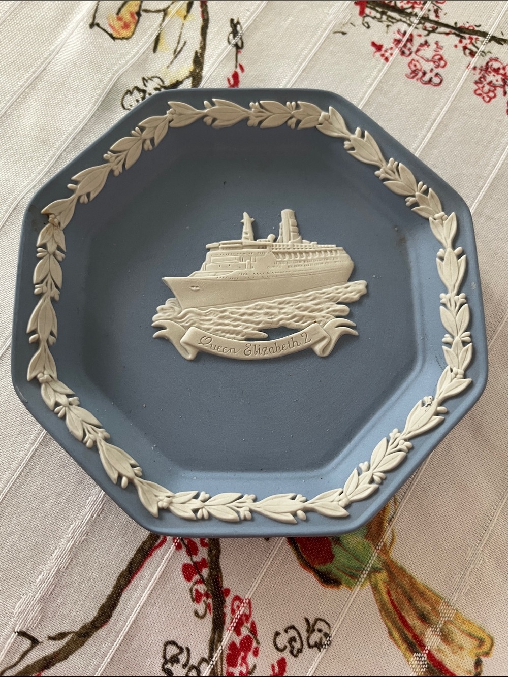 Wedgwood Pale Blue Octagonal Jasperware Plate